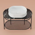 Консоль под умывальник Artceram FLAIR 4.0 h75,5х95x48, черный матовый (ACA068 17) - Фото 1